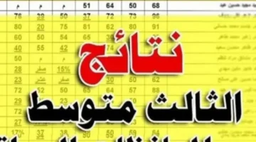 نتائج الصف الثالث المتوسط في العراق