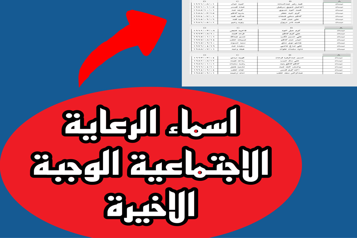 استعلم هسه🎇 .. أسماء الرعاية الاجتماعية الوجبة الأخيرة عبر منصة مظلتي العراقية "هنــــا"