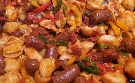 319558-مكرونة-بالسجق 319558-مكرونة-بالسجق