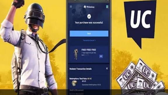 10500 مكافأة شحن شدات ببجي عن طريق الايدي احصل على UC آمنة وفعالة PUBG MOBILE الآن عبر Midasbuy!