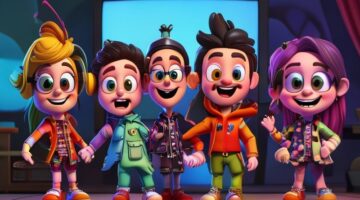 Wanasah TV cartoon characters